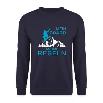 Snowboard Snowboarder - Unisex Pullover - Navy - Vorne - Alina (178cm) & Michal (187cm)