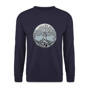 Tree of silver - Unisex Sweatshirt - navy - Front - Alina (178cm) & Michal (187cm)