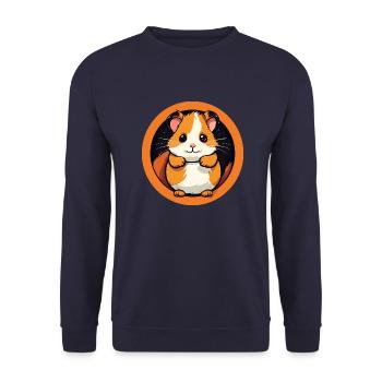 Mignon hamster - Sweat-shirt Unisexe - marine - Devant - Alina (178cm) & Michal (187cm)