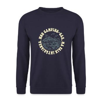 Mon camping-car, ma paix intérieure - Sweat-shirt Unisexe - marine - Devant - Alina (178cm) & Michal (187cm)