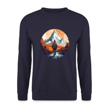 Mountain - Unisex Pullover - Navy - Vorne - Alina (178cm) & Michal (187cm)