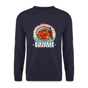 Bibimbap Rice Gerischt Korean Cuisine Saying - Unisex Sweatshirt - navy - Front - Alina (178cm) & Michal (187cm)