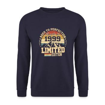1999 Birthday 1999 Born in 1999 Birthday - Unisex Sweatshirt - navy - Front - Alina (178cm) & Michal (187cm)