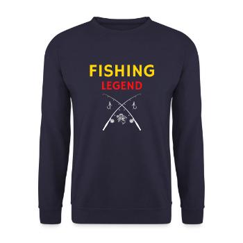 légende de la pêche pêcheur pêche - Sweat-shirt Unisexe - marine - Devant - Alina (178cm) & Michal (187cm)