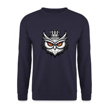 Couronne de hibou - Sweat-shirt Unisexe - marine - Devant - Alina (178cm) & Michal (187cm)