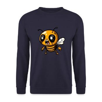 Bee Halloween Zombie - Unisex Sweatshirt - navy - Front - Alina (178cm) & Michal (187cm)