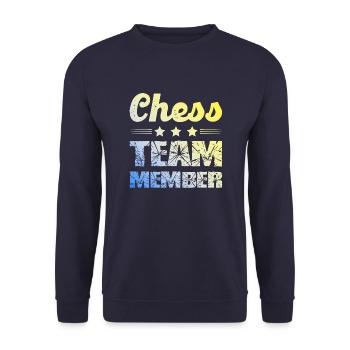 Chess Team - Unisex Sweatshirt - navy - Front - Alina (178cm) & Michal (187cm)