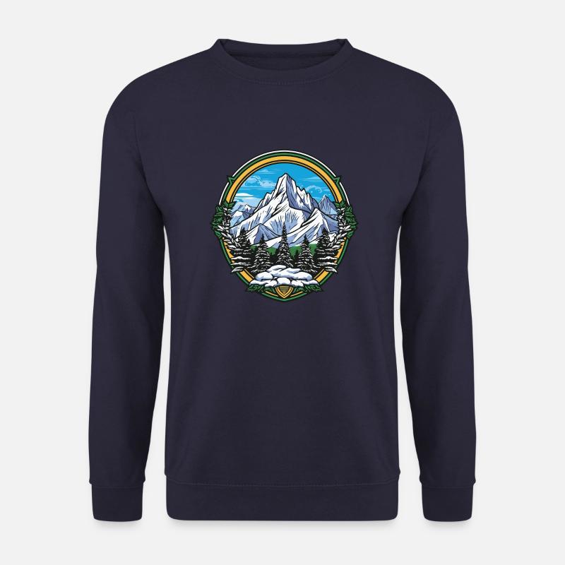 Eisberge Bergsteigen Schild - Unisex Pullover - Navy