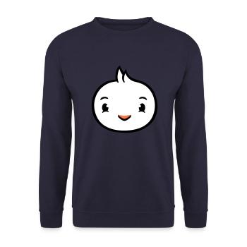 Bird Face Head Duck Cute Cute Friendly - Unisex Sweatshirt - navy - Front - Alina (178cm) & Michal (187cm)