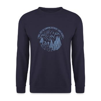 Camping Nature Tents - Unisex Sweatshirt - navy - Front - Alina (178cm) & Michal (187cm)