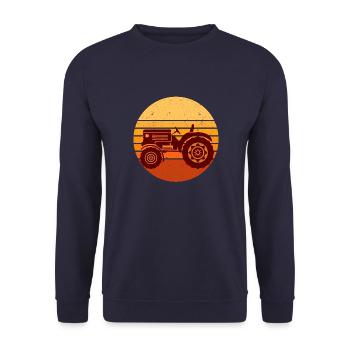 Tracteur Tracteur Tracteur Classic Tractor Gift - Sweat-shirt Unisexe - marine - Devant - Alina (178cm) & Michal (187cm)