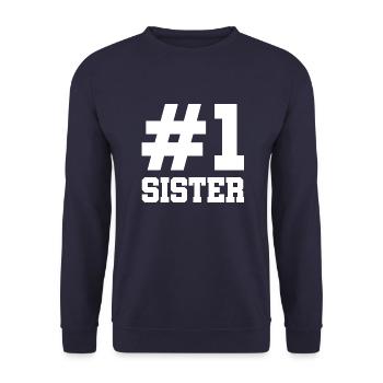 Best Friend Sister Family Siblings - Unisex Sweatshirt - navy - Front - Alina (178cm) & Michal (187cm)