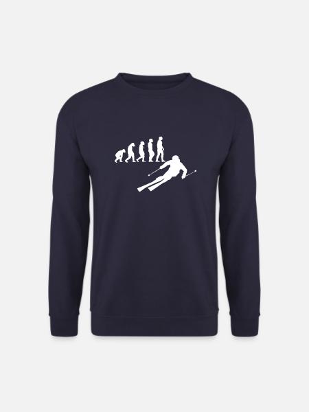 Skiers skiing - Unisex Sweatshirt - navy