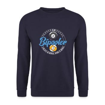 Billiards Pool Billiards Billiards Ball Billiards Cook 8Ball - Unisex Sweatshirt - navy - Front - Alina (178cm) & Michal (187cm)