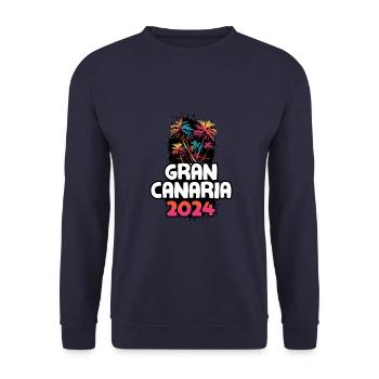 Gran Canaria 2024 Holiday Trip Colorful - Unisex Sweatshirt - navy - Front - Alina (178cm) & Michal (187cm)
