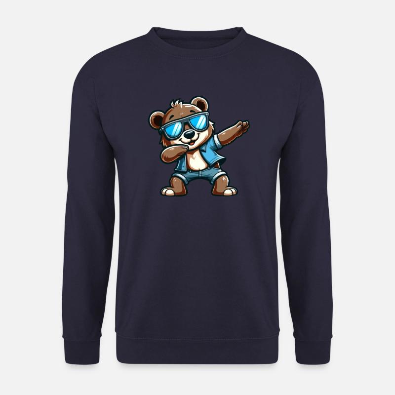 Cool Bear Dabbing - Unisex Sweatshirt - navy