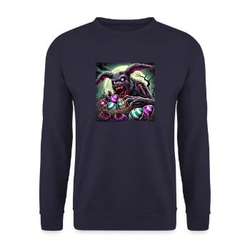 Wendigo Monstre Cerf Loup-garou de Pâques Horreur - Sweat-shirt Unisexe - marine - Devant - Alina (178cm) & Michal (187cm)