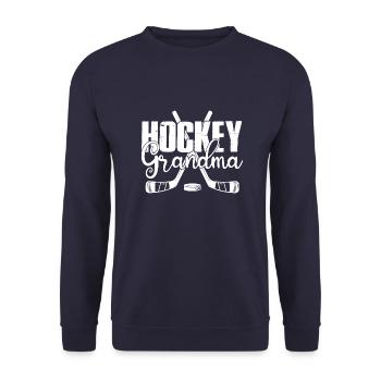 Feldhockey Oma Legende Eishockey Hallenhockey - Unisex Pullover - Navy - Vorne - Alina (178cm) & Michal (187cm)
