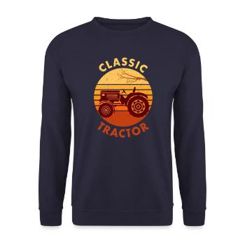 Tracteur Tracteur Tracteur Classic Tractor Gift - Sweat-shirt Unisexe - marine - Devant - Alina (178cm) & Michal (187cm)