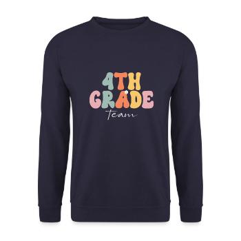 Primary School 4 Grade Fourth Grade Team - Unisex Sweatshirt - navy - Front - Alina (178cm) & Michal (187cm)