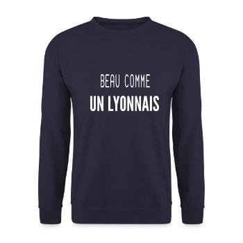 Beau Comme Un Lyonnais - Sweat-shirt Unisexe - marine - Devant - Alina (178cm) & Michal (187cm)