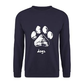 Patte de chien - Chiens - Sweat-shirt Unisexe - marine - Devant - Alina (178cm) & Michal (187cm)
