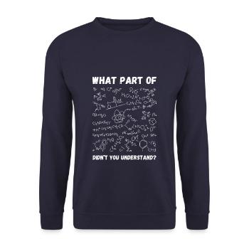 Physic is easy | Science - Sweat-shirt Unisexe - marine - Devant - Alina (178cm) & Michal (187cm)