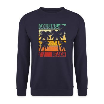 Plage de Cousins - Sweat-shirt Unisexe - marine - Devant - Alina (178cm) & Michal (187cm)