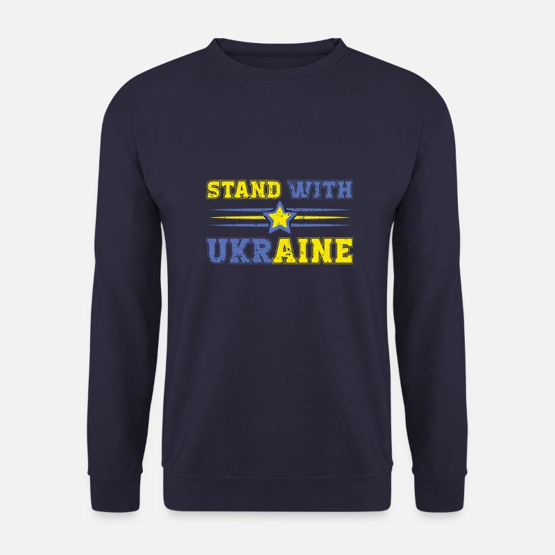 Ukraine Peace Flag No War - Unisex Sweatshirt - navy