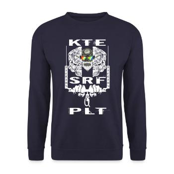 KITE SURF PILOT - Unisex Pullover - Navy - Vorne - Alina (178cm) & Michal (187cm)