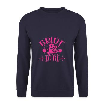 Bride - Unisex Sweatshirt - navy - Front - Alina (178cm) & Michal (187cm)