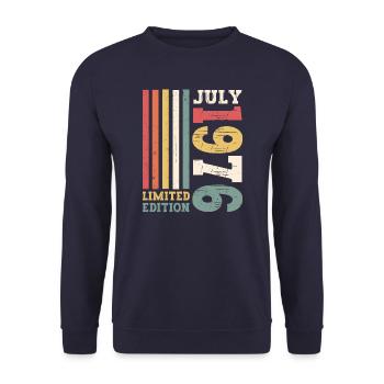 Édition limitée Juillet 1976 46e anniversaire Hommes - Sweat-shirt Unisexe - marine - Devant - Alina (178cm) & Michal (187cm)