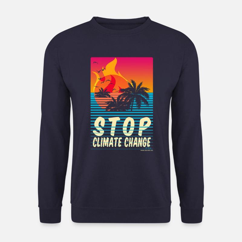 climate change island - Unisex Pullover - Navy