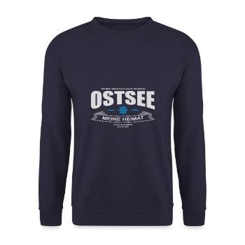 Ostsee meine Heimat Baltic Coast of Germany - Unisex Pullover - Navy - Vorne - Alina (178cm) & Michal (187cm)