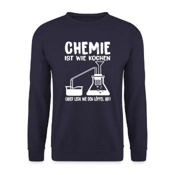 La chimie est comme la cuisine. - Sweat-shirt Unisexe - marine - Devant - Alina (178cm) & Michal (187cm)