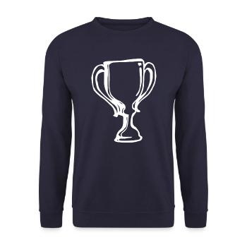 Cup Winner Winner Gift Idea - Unisex Sweatshirt - navy - Front - Alina (178cm) & Michal (187cm)