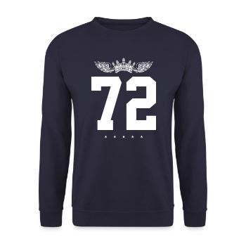 72 Number crown - Unisex Sweatshirt - navy - Front - Alina (178cm) & Michal (187cm)