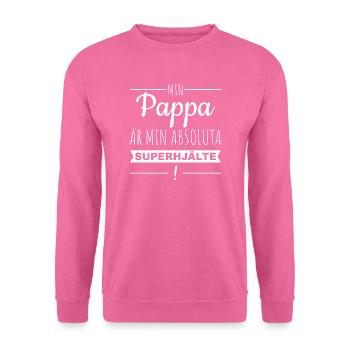 MIN PAPPA SUPERHJÄLTE | FARS DAG - Superhero DAD - Sweat-shirt Unisexe - rose - Devant