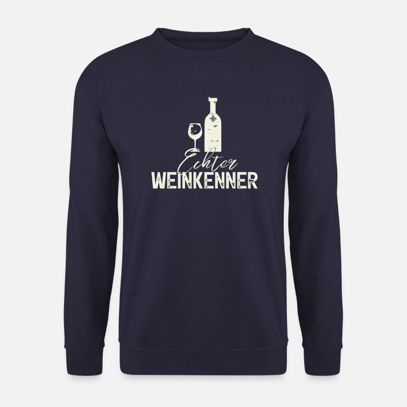 Echter Weinkenner, Weisswein Wein - Unisex Pullover - Navy