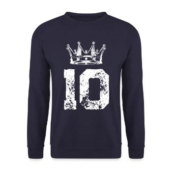 Couronne de 10 chiffres - Sweat-shirt Unisexe - marine - Devant - Alina (178cm) & Michal (187cm)