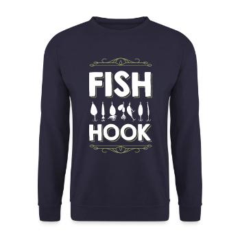 Pêche au poisson - Sweat-shirt Unisexe - marine - Devant - Alina (178cm) & Michal (187cm)
