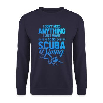 Diving scuba diving - Unisex Sweatshirt - navy - Front - Alina (178cm) & Michal (187cm)