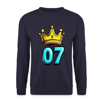 Couronne à 7 chiffres - Sweat-shirt Unisexe - marine - Devant - Alina (178cm) & Michal (187cm)