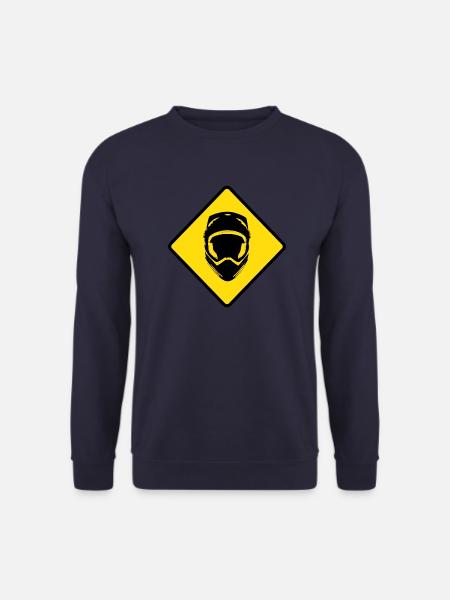Attention Downhill Mountain Bike Bike Design - Sweat-shirt Unisexe - marine