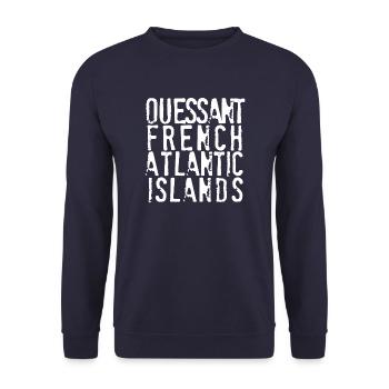 Ouessant French Atlantic Islands - Unisex Sweatshirt - navy - Front - Alina (178cm) & Michal (187cm)
