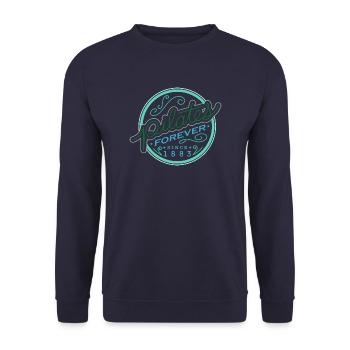 Pilates Forever Green Lightblue - Unisex Pullover - Navy - Vorne - Alina (178cm) & Michal (187cm)