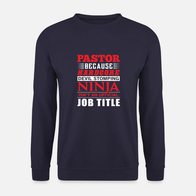 Pastor devil stomping Ninja - Unisex Sweatshirt - navy