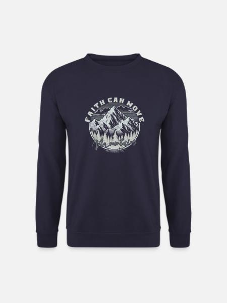 Faith can move Mountains, christliches Geschenk. - Unisex Pullover - Navy