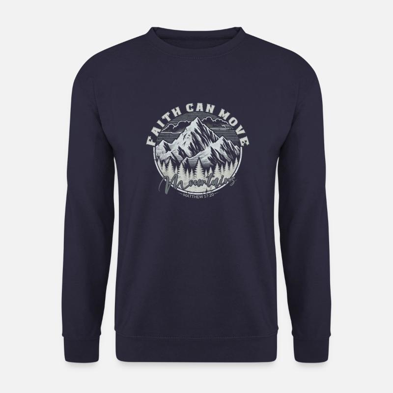 Faith can move Mountains, christliches Geschenk. - Unisex Pullover - Navy