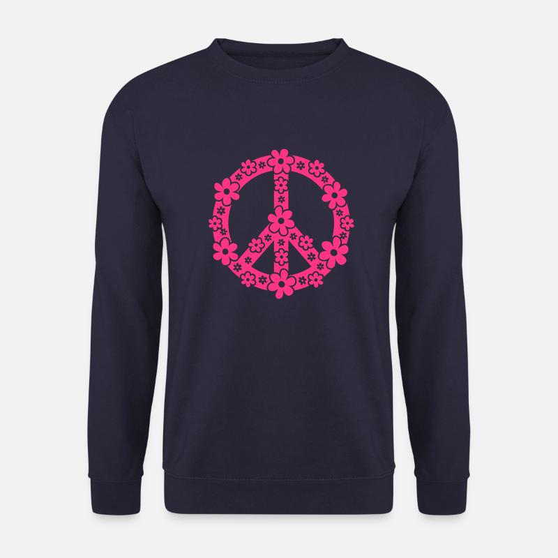 PEACE SYMBOL Peacezeichen Friedenszeichen Frieden - Unisex Pullover - Navy
